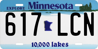 MN license plate 617LCN