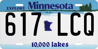 MN license plate 617LCQ