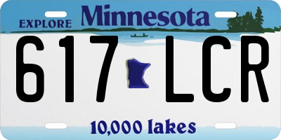 MN license plate 617LCR