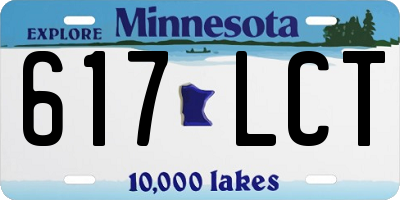 MN license plate 617LCT