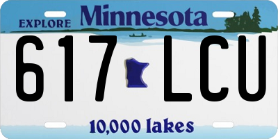 MN license plate 617LCU
