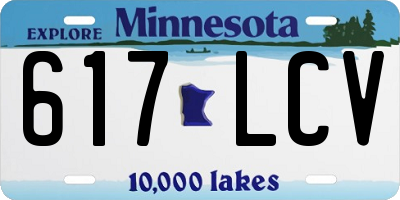 MN license plate 617LCV