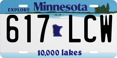 MN license plate 617LCW