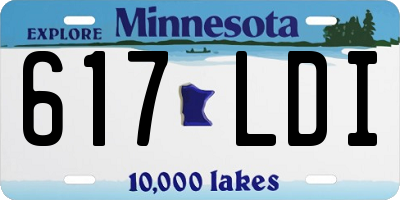 MN license plate 617LDI