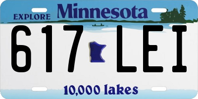 MN license plate 617LEI