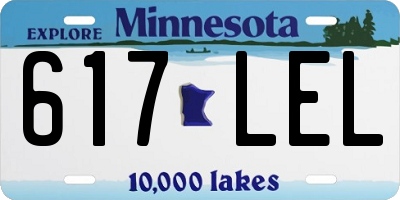 MN license plate 617LEL