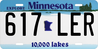 MN license plate 617LER