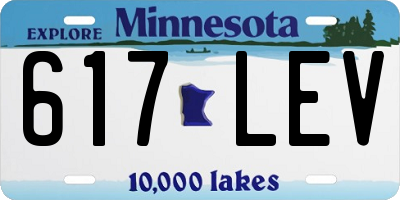 MN license plate 617LEV