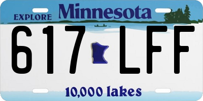 MN license plate 617LFF