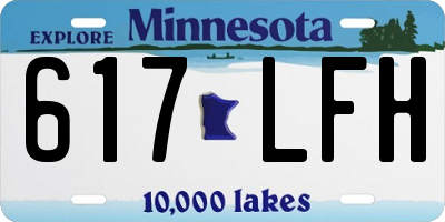 MN license plate 617LFH