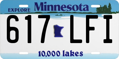 MN license plate 617LFI