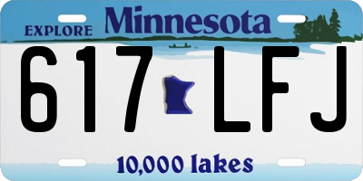 MN license plate 617LFJ