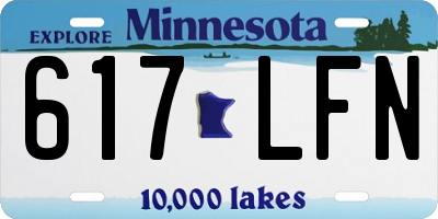 MN license plate 617LFN