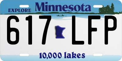 MN license plate 617LFP