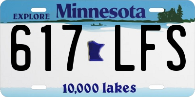 MN license plate 617LFS