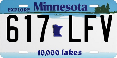 MN license plate 617LFV
