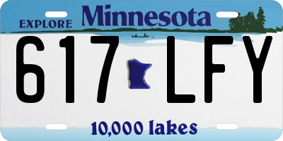 MN license plate 617LFY
