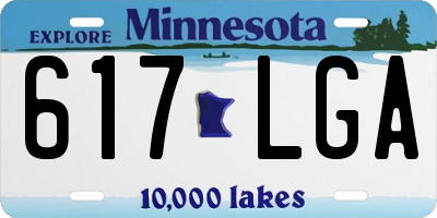 MN license plate 617LGA