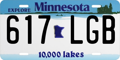 MN license plate 617LGB
