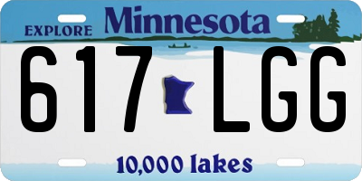 MN license plate 617LGG