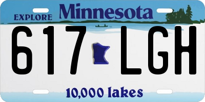 MN license plate 617LGH