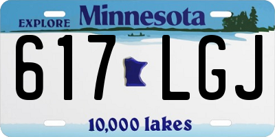 MN license plate 617LGJ