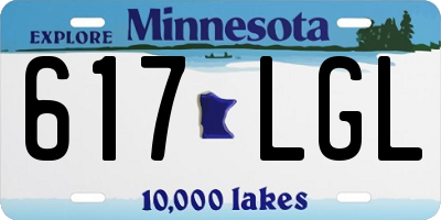 MN license plate 617LGL