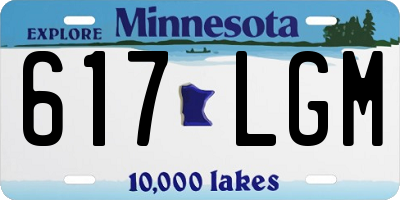 MN license plate 617LGM