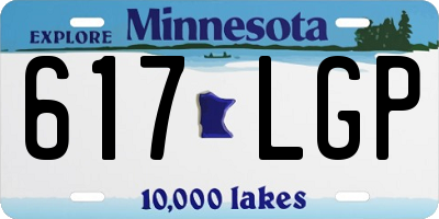 MN license plate 617LGP
