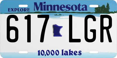 MN license plate 617LGR