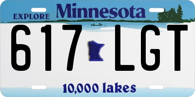 MN license plate 617LGT