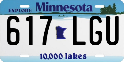 MN license plate 617LGU