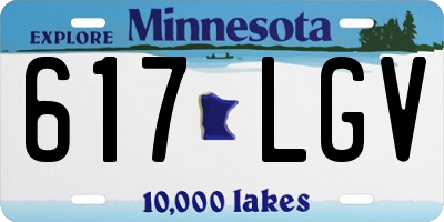 MN license plate 617LGV