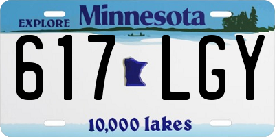 MN license plate 617LGY