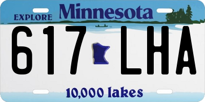 MN license plate 617LHA