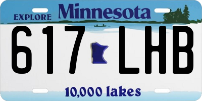 MN license plate 617LHB