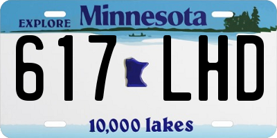 MN license plate 617LHD