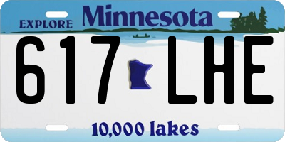 MN license plate 617LHE