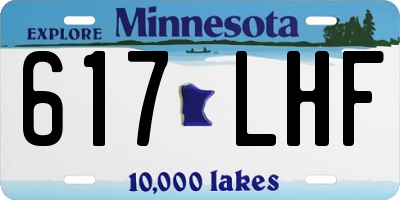 MN license plate 617LHF