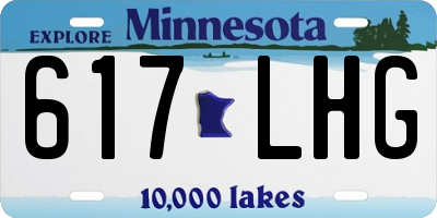 MN license plate 617LHG