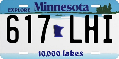 MN license plate 617LHI