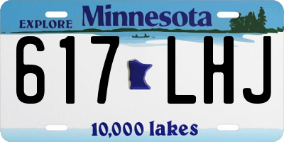 MN license plate 617LHJ