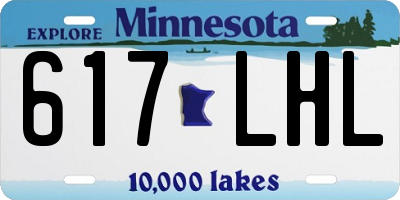 MN license plate 617LHL