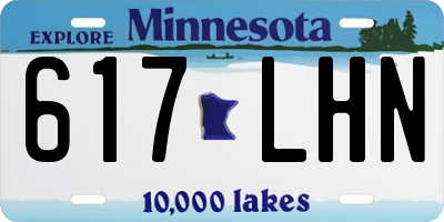 MN license plate 617LHN