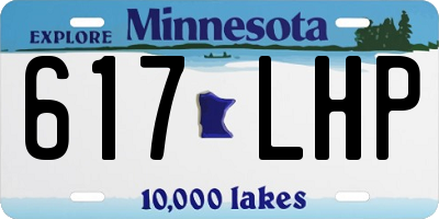 MN license plate 617LHP