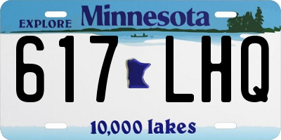 MN license plate 617LHQ