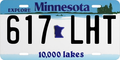MN license plate 617LHT