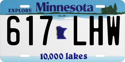 MN license plate 617LHW