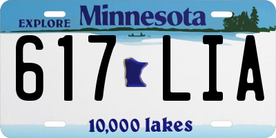 MN license plate 617LIA