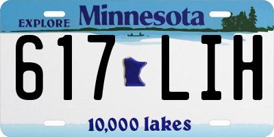 MN license plate 617LIH
